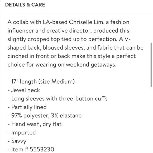 J.O.A. x Chrisslle Lim tie-waist top - Picture 6 of 7